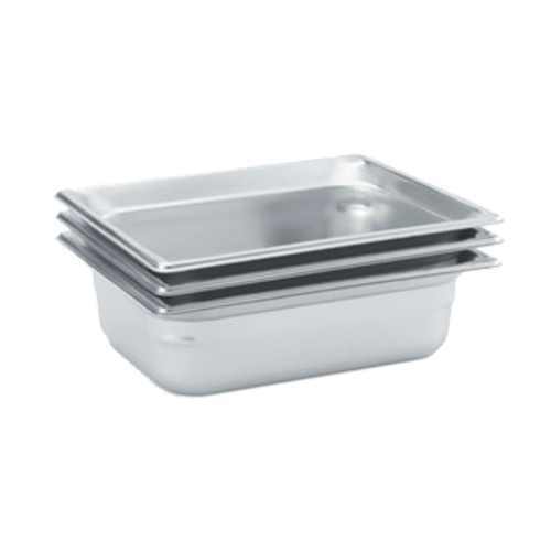 Vollrath 90202 Stainless Steel Standard 3/4" Deep 22 Gauge Top Flange Corners with Concave Indentation Super Pan 3 1/2 GN Food Pan