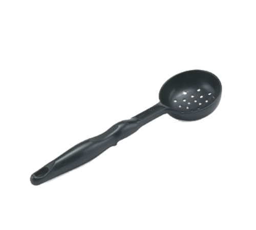 Vollrath 5284020 6 Oz. Black One-Piece Ergonomic Handle Nylon Round Perforated Spoodle