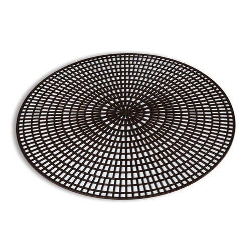 Vollrath 1620-01 14.5" Dia. Thermoplastic Rubber Chocolate Brown Round Tray-Mate Tray Mat