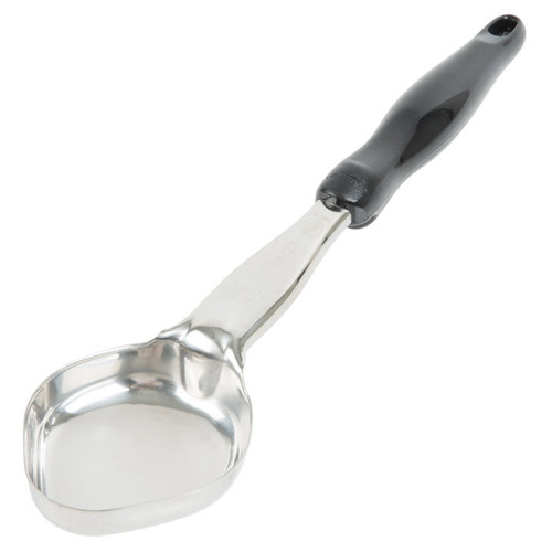 Vollrath 6412320 3 Oz. Stainless Steel Nylon Handle Coded Black Heavy Duty Solid Oval Bowl Spoodle