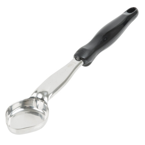 Vollrath 6412120 1 Oz. Stainless Steel Nylon Handle Coded Black Heavy Duty Solid Oval Bowl Spoodle