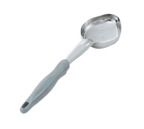 Vollrath 6412445 4 Oz. Stainless Steel Nylon Handle Coded Gray Heavy Duty Solid Oval Bowl Spoodle