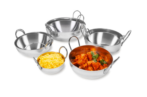 Vollrath 59746 31 Oz. Stainless Steel (2) Handles Mini Balti Dish
