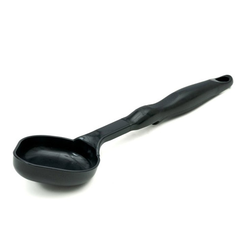 Vollrath 5292820 4 Oz. Black One-Piece Ergonomic Handle Nylon Oval Solid Spoodle