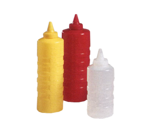 Vollrath 5324-13 24 Oz. Clear Bottle with Clear Cap Closeable Polyethylene Squeeze Bottle Dispenser (12 Each Per Case)