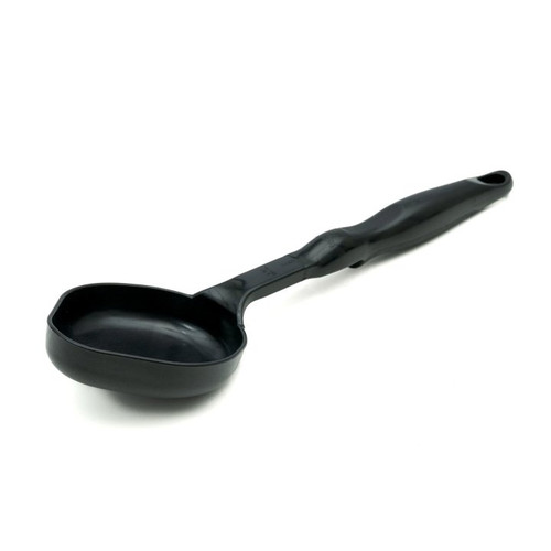 Vollrath 5293320 6 Oz. Black One-Piece Ergonomic Handle Nylon Oval Solid Spoodle