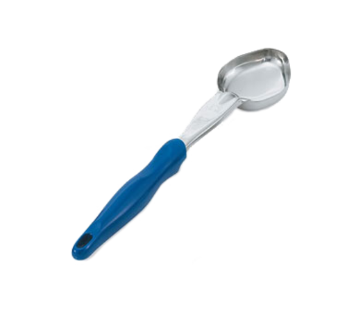 Vollrath 6412230 2 Oz. Stainless Steel Nylon Handle Coded Blue Heavy Duty Solid Oval Bowl Spoodle