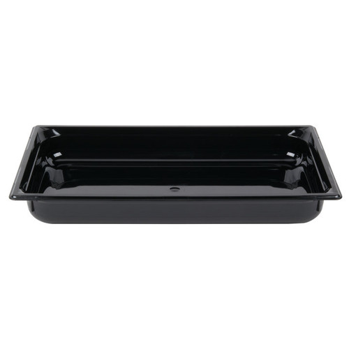 Vollrath 8002420 Super Pan Full Size Black Polycarbonate Food Pan - 2 1/2" Deep