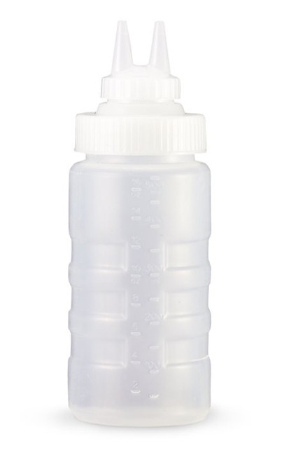 Vollrath 22016-13 16 Oz. Clear Traex Wide Mouth Squeeze Bottle Kit