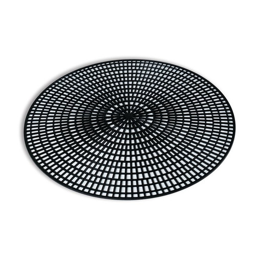 Vollrath 1620-06 14.5" Dia. Thermoplastic Rubber Black Round Tray-Mate Tray Mat