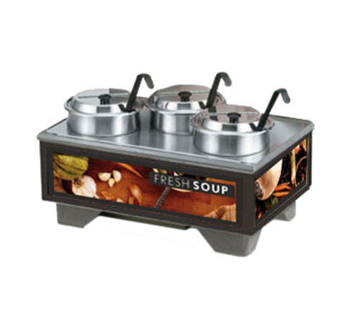 Vollrath 720201002 18 1/2"W x 26 1/4"D x 13 3/4"H Stainless Ladles Cayenne 72020 Full Size Rethermalizing Model 1220 Soup Merchandiser Base Country Kitchen Graphics - 120v 1000 Watts