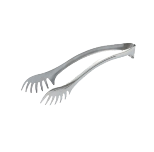 Vollrath 46989 11 1/2" Stainless Mirror Polished Outside Satin Inside Imported Spaghetti Tongs