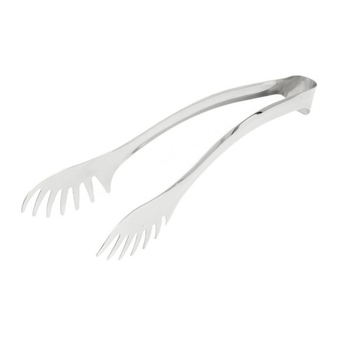 Vollrath 46989 11 1/2" Stainless Mirror Polished Outside Satin Inside Imported Spaghetti Tongs