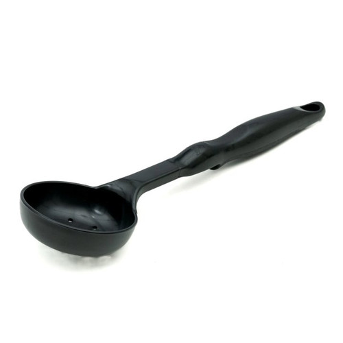 Vollrath 5283820 4 Oz. Black One-Piece Ergonomic Handle Nylon Perforated Spoodle