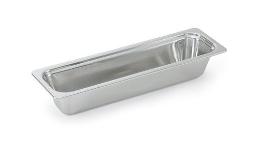 Vollrath 8230905 4.4 Qt. Stainless Steel 1/2 Size Long Miramar Plain Food Pan