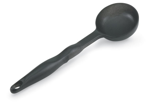 Vollrath 5283520 3 Oz. Black One-Piece Ergonomic Handle Nylon Round Solid Spoodle