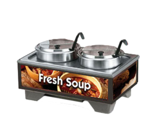Vollrath 720202003 18 1/2"W x 26 1/4"D x 13 3/4"H Stainless Ladles Cayenne 72020 Full Size Rethermalizing Model 1220 Soup Merchandiser Base Country Kitchen Graphics - 120v 1000 Watts