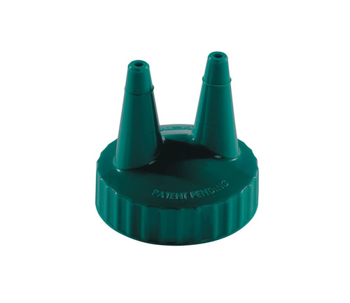 Vollrath 2200-191 Vista Green Standard Mouth Bottles Twin Tip Replacement Color Cap