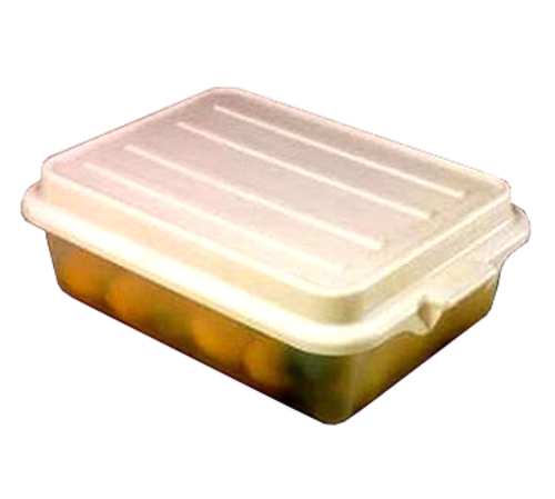 Vollrath 1551-C13 5" Box & Snap-on Lid Clear Polypropylene Traex Color-Mate Food Storage Box Combo
