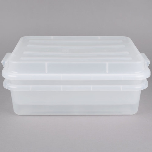 Vollrath 1551-C13 5" Box & Snap-on Lid Clear Polypropylene Traex Color-Mate Food Storage Box Combo