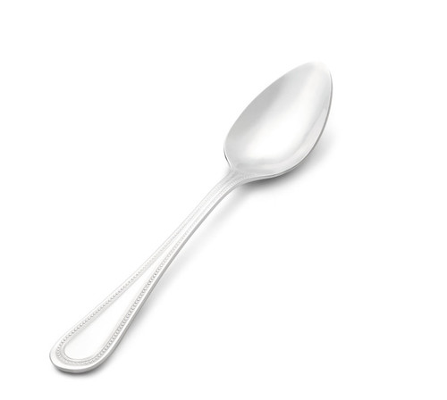 Vollrath 48223 7 3/8" Stainless Dessert Spoon Mirror Finish BROCADE Heavyweight Imported Flatware