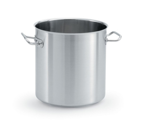 Vollrath 47721 12 Quart Stainless Steel Body with 1/4" Aluminum Combination Satin/Mirror Finish Solid Loop Welded Handle Intrigue Stock Pot