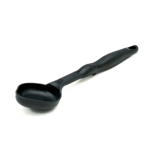 Vollrath 5292620 3 Oz. Black One-Piece Ergonomic Handle Nylon Oval Solid Spoodle