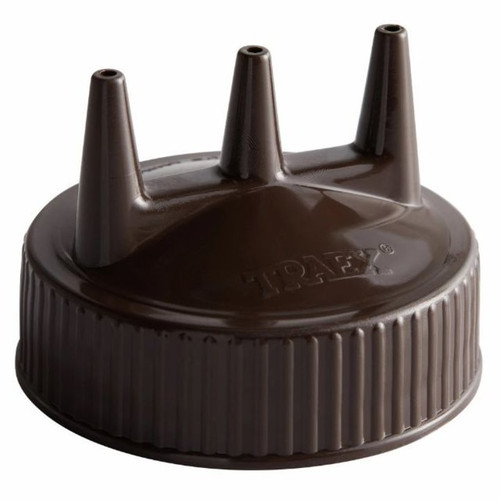 Vollrath 3300-01 Brown Wide Mouth Bottles Tri Tip Replacement Color Cap