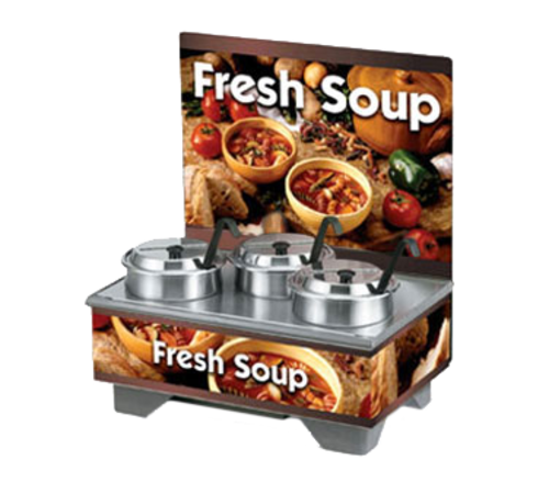 Vollrath 720201103 18 1/2"W x 26 1/4"D x 25 1/2"H Stainless Ladles Cayenne 72020 Full Size Rethermalizing Model 1220 Soup Merchandiser Base Country Kitchen Graphics - 120v 1000 Watts
