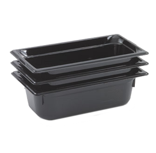 Vollrath 8032420 Super Pan 1/3 Size Black Polycarbonate Food Pan - 2 1/2" Deep