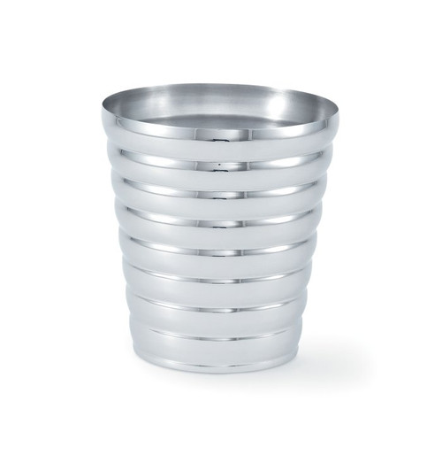 Vollrath 46609 7.88" Top Dia. 5.38" Bottom Dia. 7.5" High Stainless Steel Beehive Style Mirror Satin Finish Interior Tapered Body Wine and Champagne Bucket