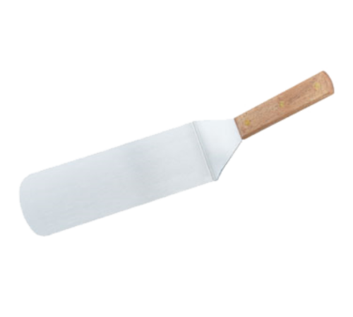 Vollrath 48081 14" Overall Length Chrome Stainless with Wood Handle Flexible Solid Imported Hamburger Turner