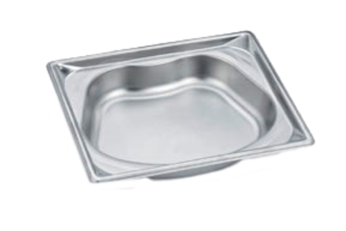 Vollrath 3102120 2.2 Quart 22 Gauge Stainless Steel Reinforced Edges Super Pan Super Shape Half Kidney Pan