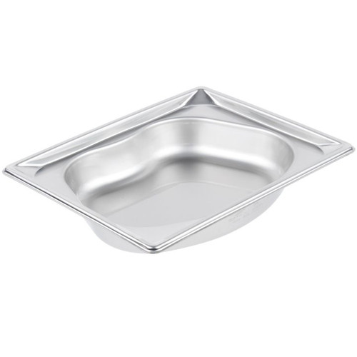 Vollrath 3102120 2.2 Quart 22 Gauge Stainless Steel Reinforced Edges Super Pan Super Shape Half Kidney Pan