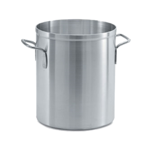 Vollrath 67508 8.5 Qt. Natural Finish Aluminum with Plated Welded Handles Classic Stock Pot
