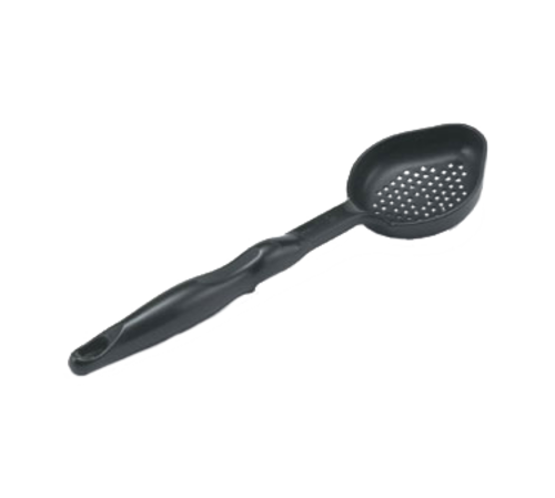 Vollrath 5292720 3 Oz. Black One-Piece Ergonomic Handle Nylon Oval Perforated Spoodle