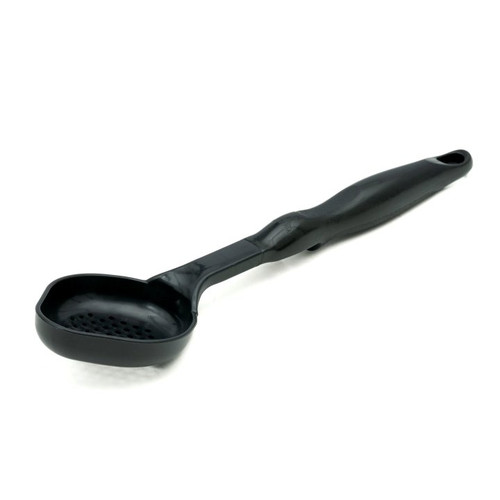 Vollrath 5292720 3 Oz. Black One-Piece Ergonomic Handle Nylon Oval Perforated Spoodle