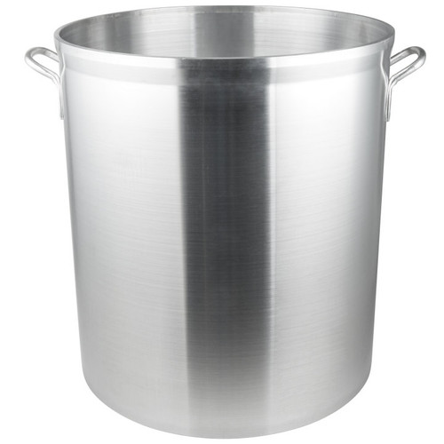 Vollrath 68700 120 Quart 2 Ga. Heavy Duty Aluminum Welded Handles Natural Finish Double-Thick Top & Bottom Classic Select Stock Pot