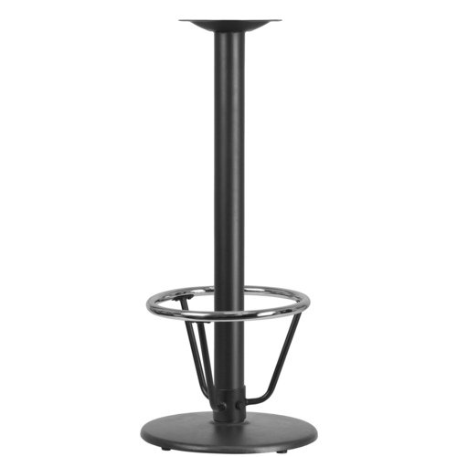 Flash Furniture XU-TR18-BAR-3CFR-GG 18" x 42" x 0" Black Powder Coated Finish Cast Iron Round Base Bar Height Table Base