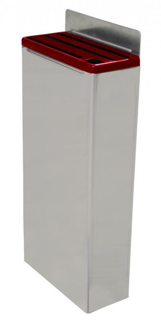 Omcan USA 12918 Stainless Steel Red Plastic Insert Knife Rack