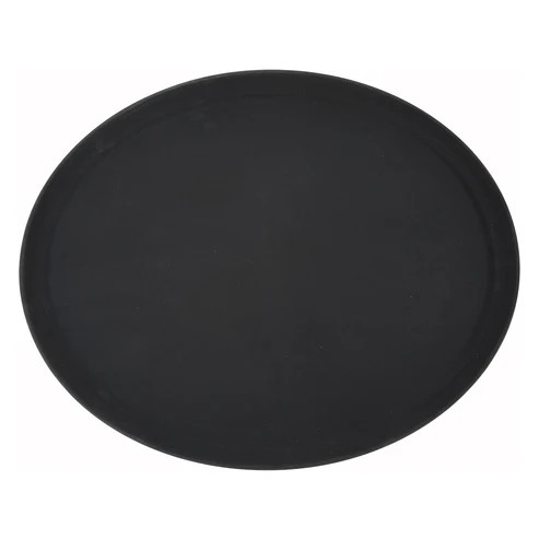 Winco TRH-2722K
 Plastic
 Black
 Oval
 Easy-Hold Tray