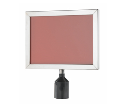 AARCO HSF1114C 14.13" W x 11.13" H Polished Chrome Finish Horizontal Form-A-Line Sign Frame