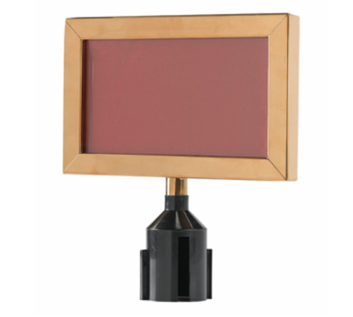 AARCO HSF811B 11.13" W x 8.63" H Polished Brass Finish Horizontal Form-A-Line Sign Frame