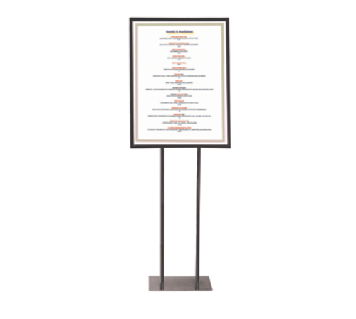 AARCO PHSIB 22.25" W x 59.5" H Multipurpose Free Standing Double Sided Black Poster Holder