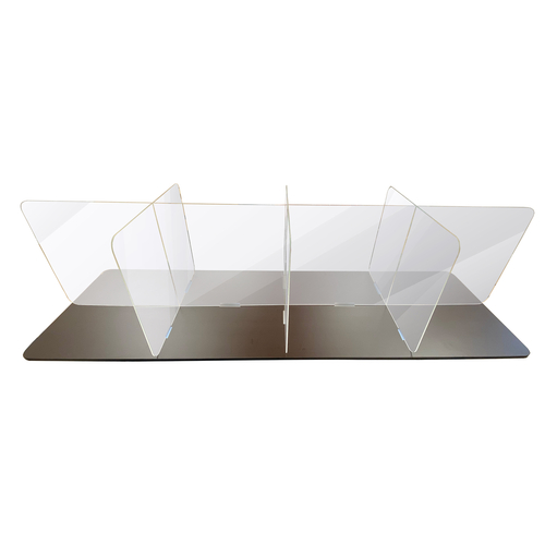 AARCO HSS309636 96"W x 36"D x 30"H Clear Acrylic Table Top Protection Shield