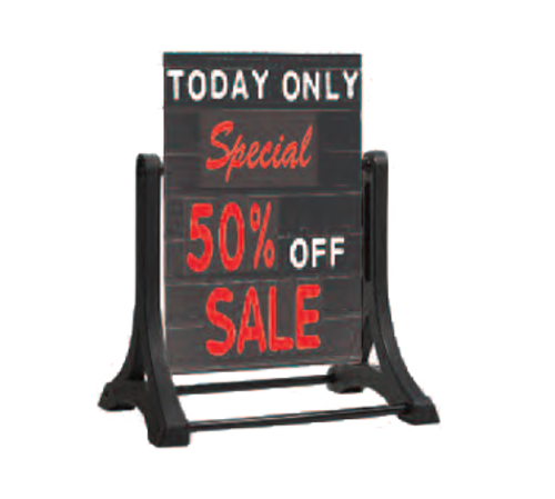 AARCO ROC-6 32" W x 42" H Letter Board The Rocker Sidewalk Sign