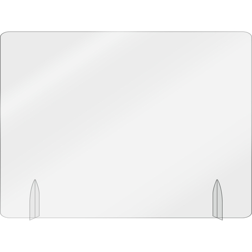 AARCO FPT1824 18" x 24" Clear Acrylic Freestanding Protection Shield