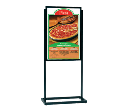 AARCO BPH1BK 22.5" W x 63" H Black Boaster Poster Holder