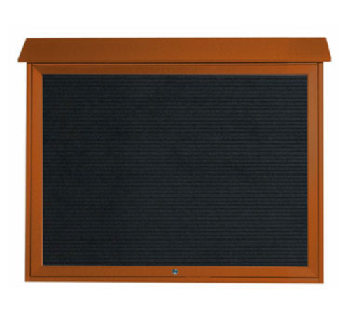 AARCO PLD3645TL-5 45" W x 5.5" D x 36" H Cedar Plastic Lumber Frame Black Letter Board Message Center