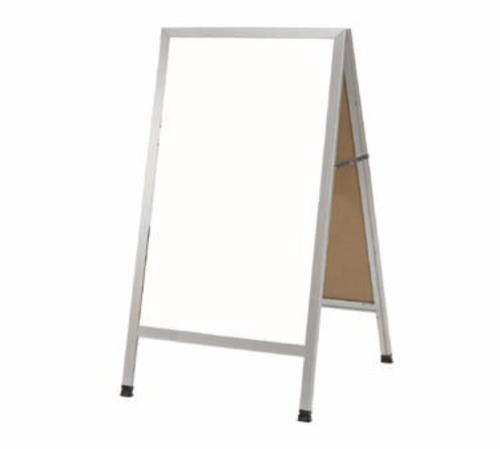 AARCO AA-5 24" W x 42" H Cherry Lacquer Finish Markerboard Aluminum Sidewalk Markerboard